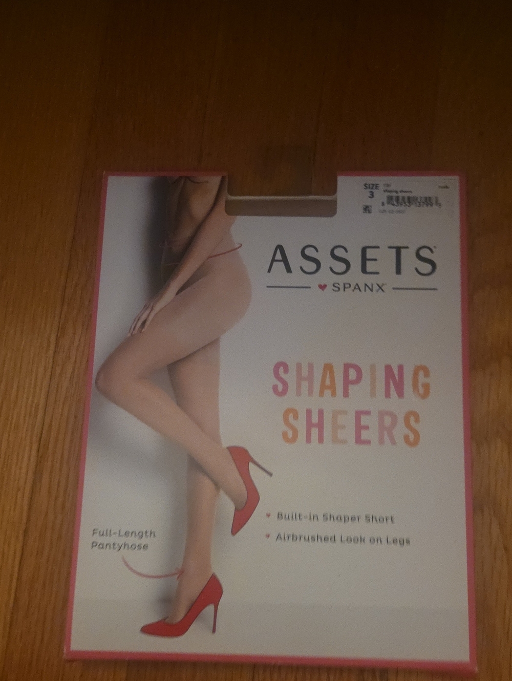 Assets by Spanx Shaping Sheers Full-Length Pantyhose - Nude with Red Accents
